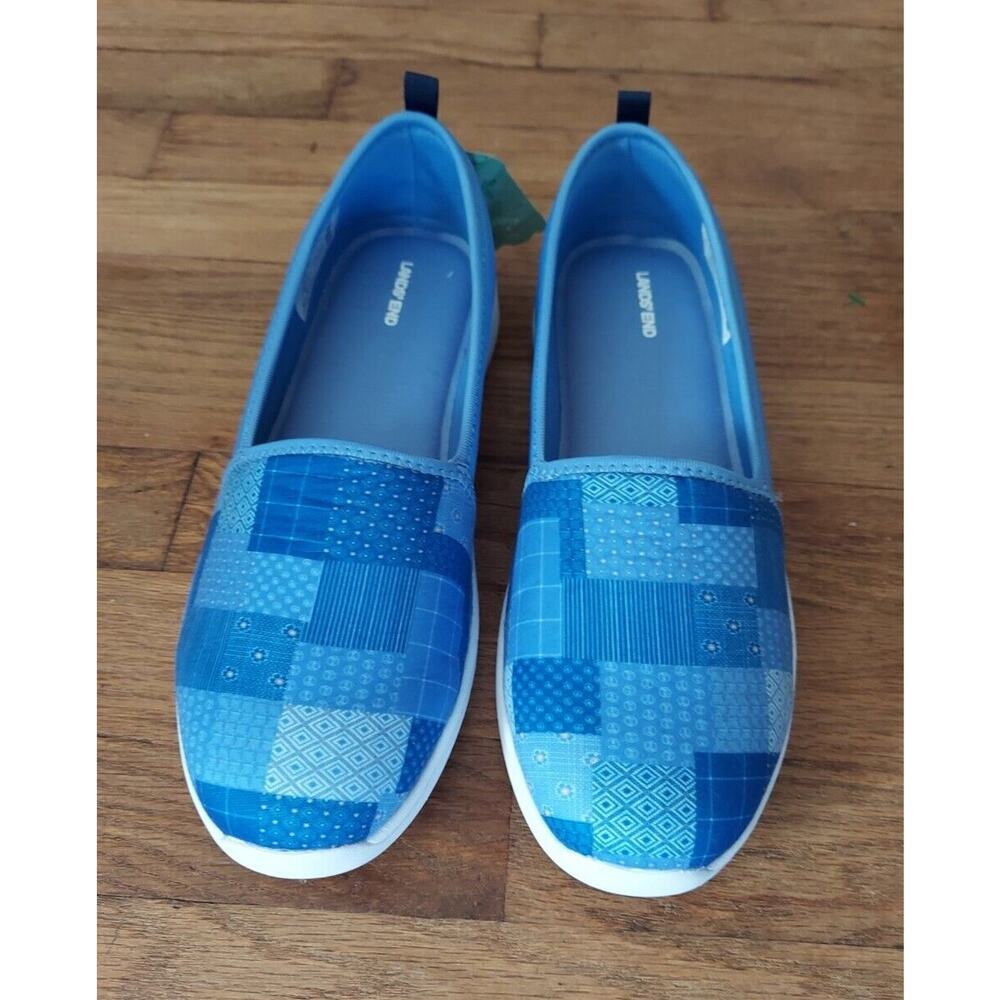 Women's Lands' End Blue Slip on Shoes Size 10M New!